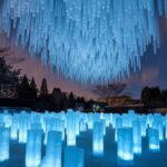 japanese light pillars